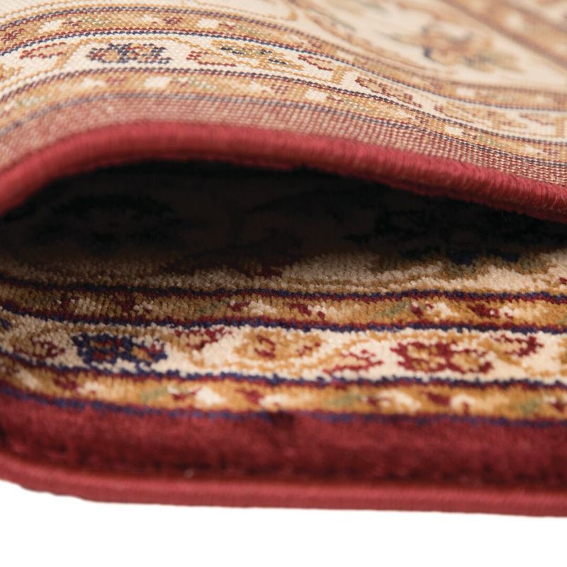 Tapis de salon à motifs persans Rouge Sherborne pli