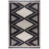 Tapis doux motifs berbères gris et blanc Zaid
