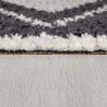 Tapis doux motifs berbères gris et blanc Zaid épaisseur