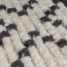 Tapis doux motifs berbères noirs sur fond blanc Sabri 