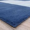 Tapis de salon moderne en Laine bleu Patch
