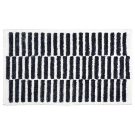 Tapis de bain Barbados rayé noir