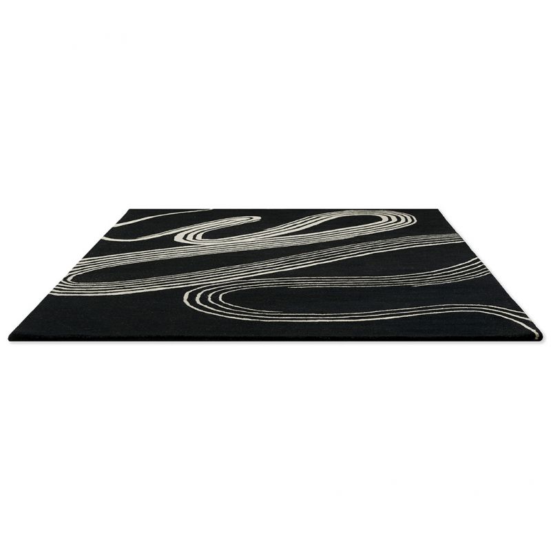 Tapis moderne haut de gamme pure laine Decor Flow Caviar