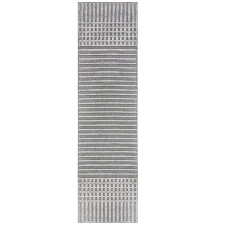 Tapis moderne relief lavable machine gris Elton