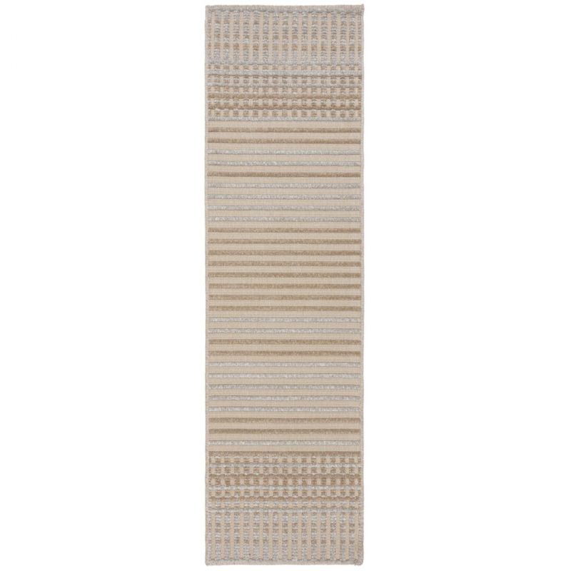 Tapis moderne relief lavable machine beige Elton