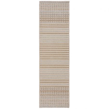 Tapis moderne relief lavable machine beige Elton