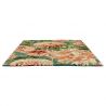 Tapis haut de gamme fleuri en pure laine Coral Dahlia