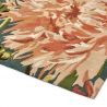Tapis haut de gamme fleuri en pure laine Coral Dahlia