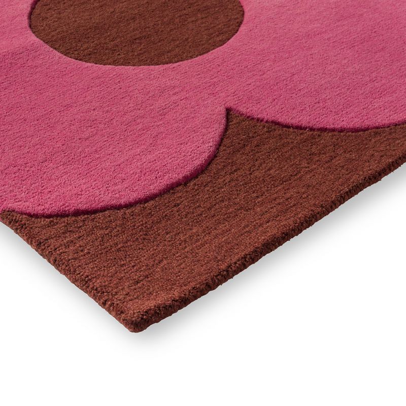 Tapis en laine fleurs roses Sprig Stem Paprika