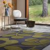 Tapis en laine fleurs vertes Sprig Stem Marine