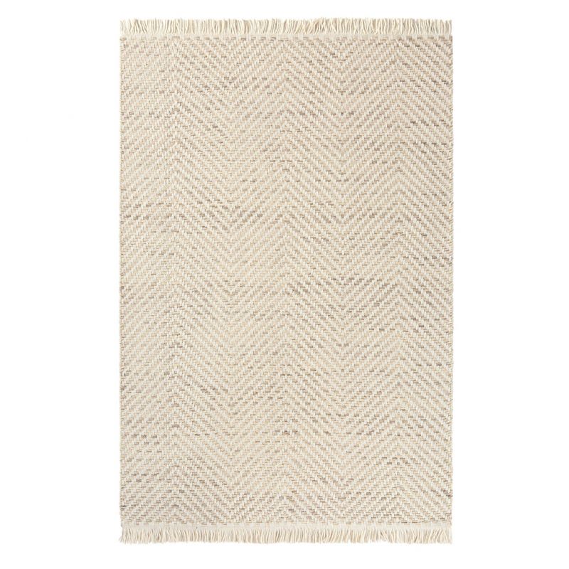 Tapis de salon haut de gamme pure laine beige Atelier Twill