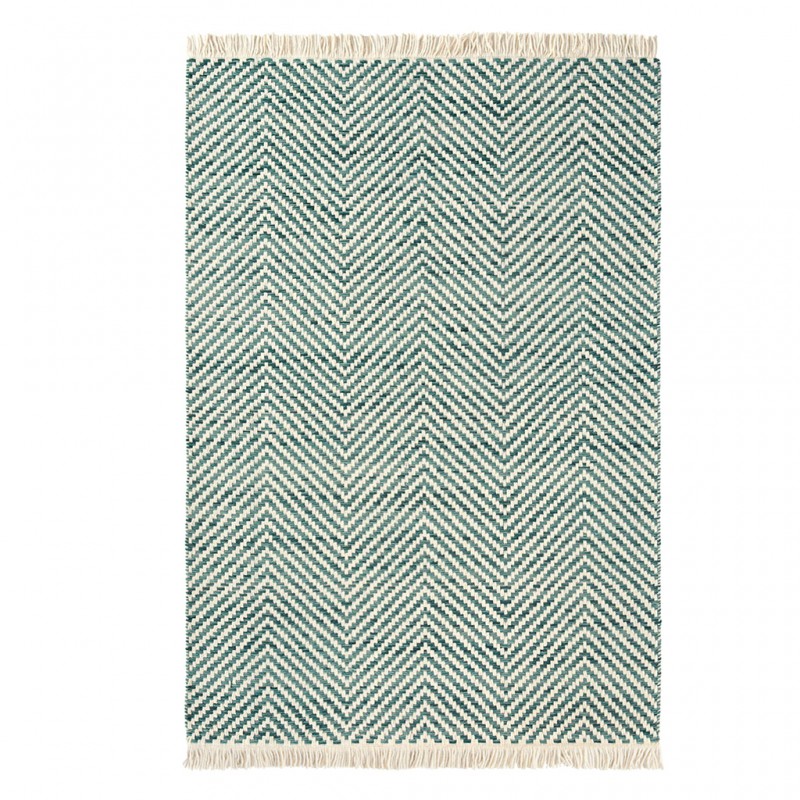 Tapis de salon haut de gamme pure laine vert Atelier Twill