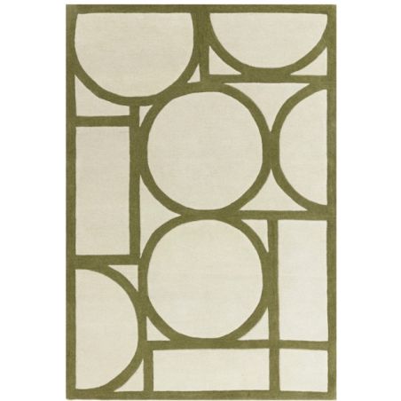 Tapis style art déco en pure laine bleu Miramar produit