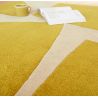Tapis contemporain tufté main en polypropylène recyclé jaune Richmond