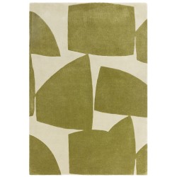 Tapis contemporain tufté main en polypropylène recyclé vert sauge Richmond