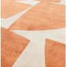 Tapis contemporain tufté main en polypropylène recyclé orange Richmond