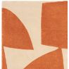 Tapis contemporain tufté main en polypropylène recyclé orange Richmond