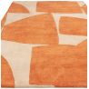 Tapis contemporain tufté main en polypropylène recyclé orange Richmond