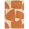 Tapis contemporain tufté main en polypropylène recyclé orange Richmond