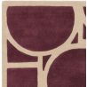 Tapis style art déco en pure laine prune et rose Miramar