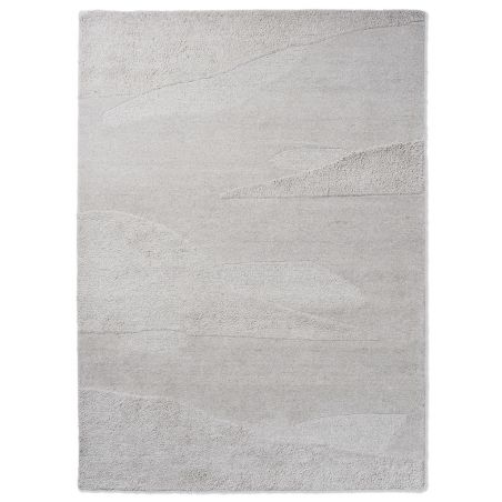 Tapis de salon haut de gamme pure laine gris Scape