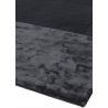 Tapis de salon moderne en laine et viscose tufté main Luxembourg gris anthracite