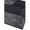 Tapis de salon moderne en laine et viscose tufté main Luxembourg gris anthracite