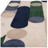 Tapis moderne tufté main en polyester recyclé Bleu Rubana
