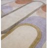 Tapis moderne tufté main en polyester recyclé Pastel Rubana