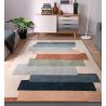 Tapis de salon contemporain pure laine blocs clair Oleniok