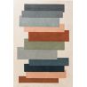 Tapis de salon contemporain pure laine blocs clair Oleniok