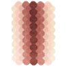 Tapis forme originale en laine dégradé de rose Harare