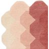 Tapis forme originale en laine dégradé de rose Harare