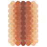 Tapis forme originale en laine dégradé de orange Harare