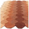Tapis forme originale en laine dégradé de orange Harare