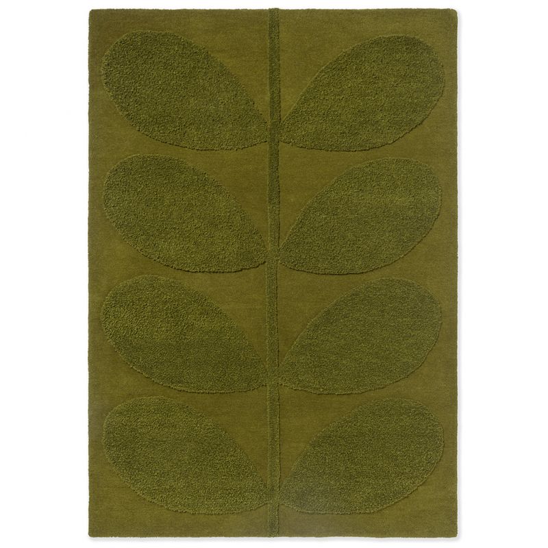 Tapis en laine fleurs vertes Solid Stem Fern