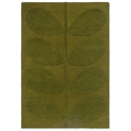 Tapis en laine fleurs vertes Solid Stem Fern