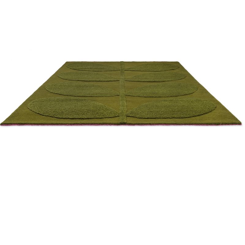 Tapis en laine fleurs vertes Solid Stem Fern