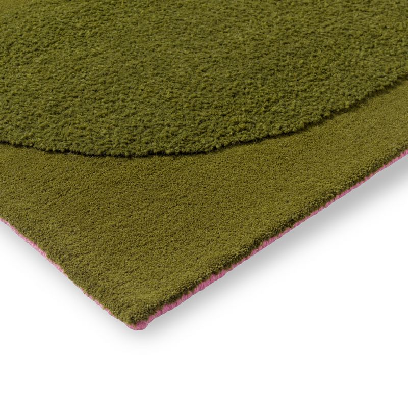 Tapis en laine fleurs vertes Solid Stem Fern