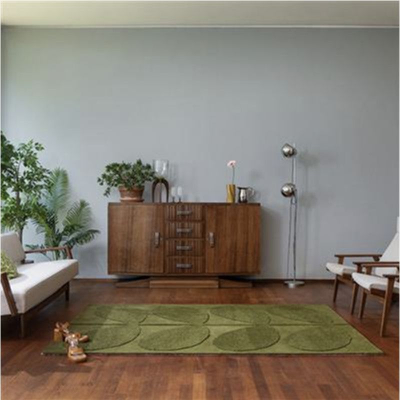 Tapis en laine fleurs vertes Solid Stem Fern