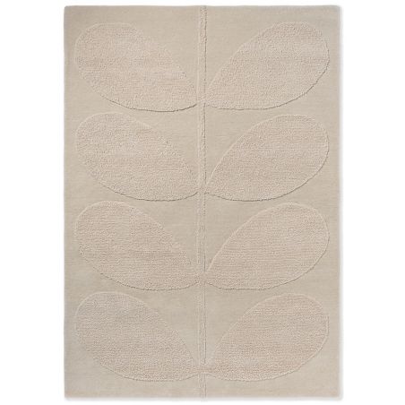 Tapis en laine fleurs Solid Stem Ecru