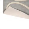 Tapis en laine bleu clair motif feuille blanc Giant Linear Stem