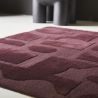 Tapis haut de gamme pure laine pourpre Mural Bold Burgundy