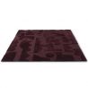 Tapis haut de gamme pure laine pourpre Mural Bold Burgundy
