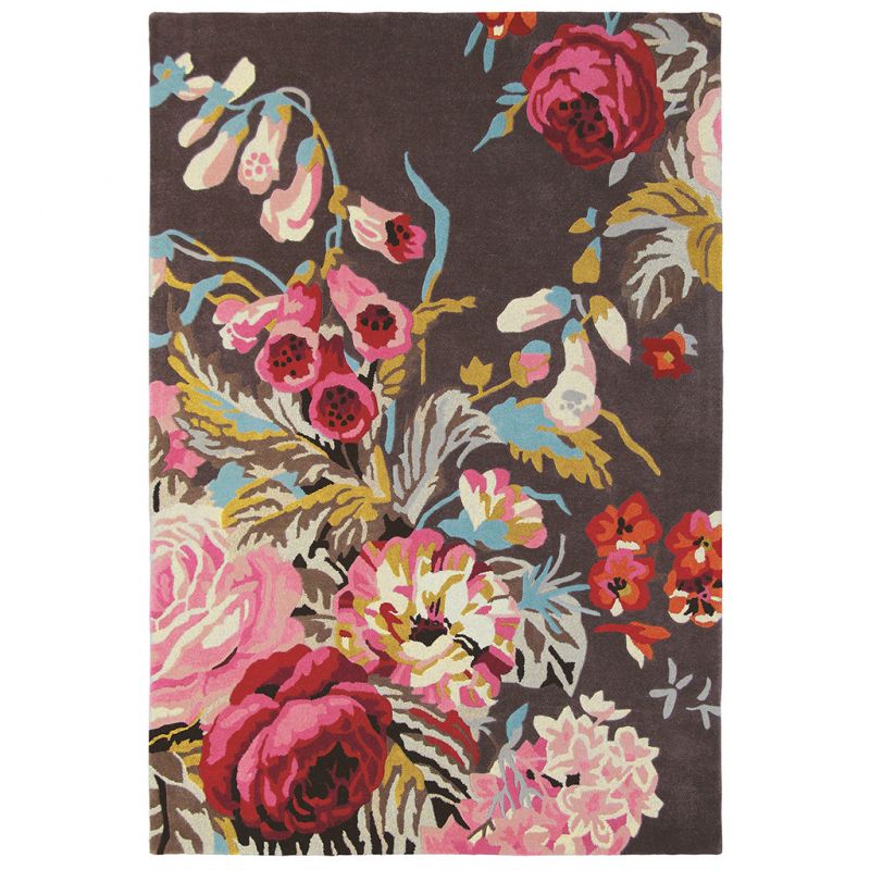 Tapis haut de gamme fleuri en pure laine Stapleton Park Rosewood