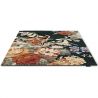 Tapis haut de gamme fleuri en pure laine Stapleton Park Navy Burnt