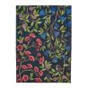 Tapis haut de gamme fleuri en pure laine San Foraging Indigo