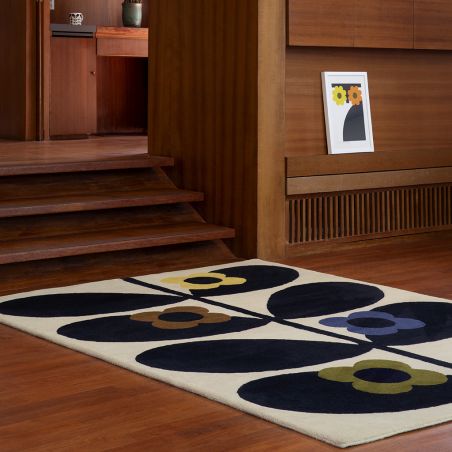 Tapis rétro haut de gamme en laine Wild Rose Faw Tapis rétro haut de gamme en laine Wild Rose Faw