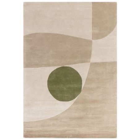 Tapis de salon contemporain pure laine beige Rife