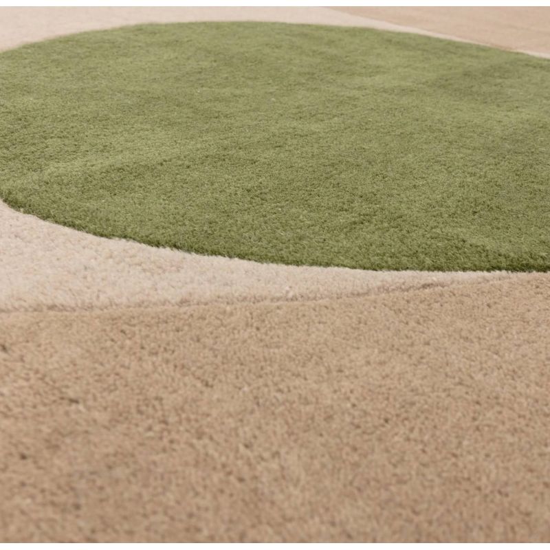 Tapis de salon contemporain pure laine beige Rife